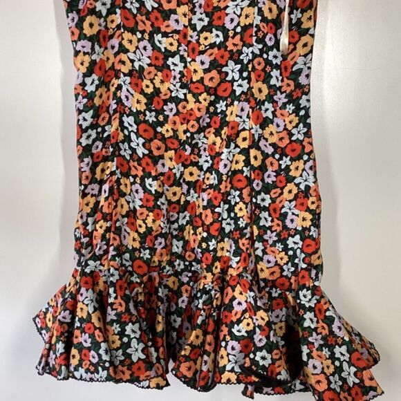 Agua by Agua BenditaTumbao Ruffled floral Linen Mini Dress Size  XL - Picture 8 of 14